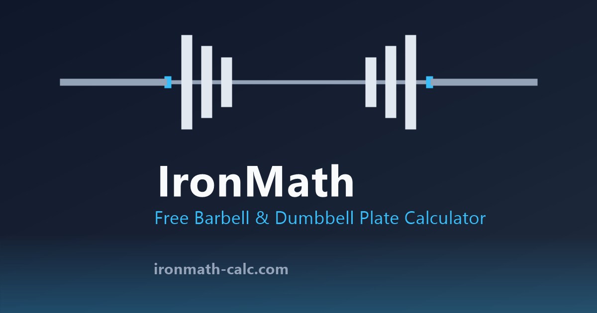 IronMath - a free barbell plate-math toolkit (warm-up generator, kg/lb program converter, plate calc